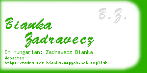 bianka zadravecz business card